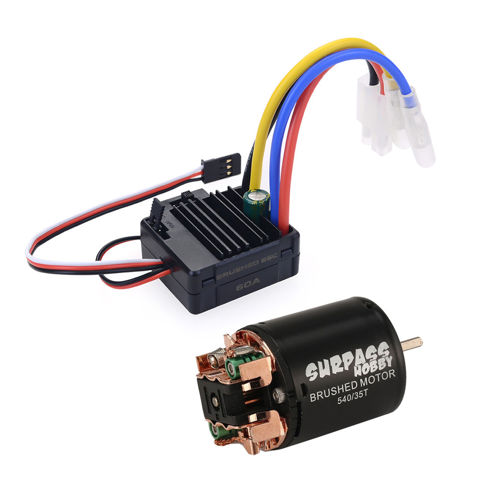 Rc Hobby Motor - サーパスホビー-オフロードレーシングカーとトラックブラシモーター、540、13t、17t、21t、23t、27t、35t、45t、55t、80t、60a、esc、5v、2a、bec