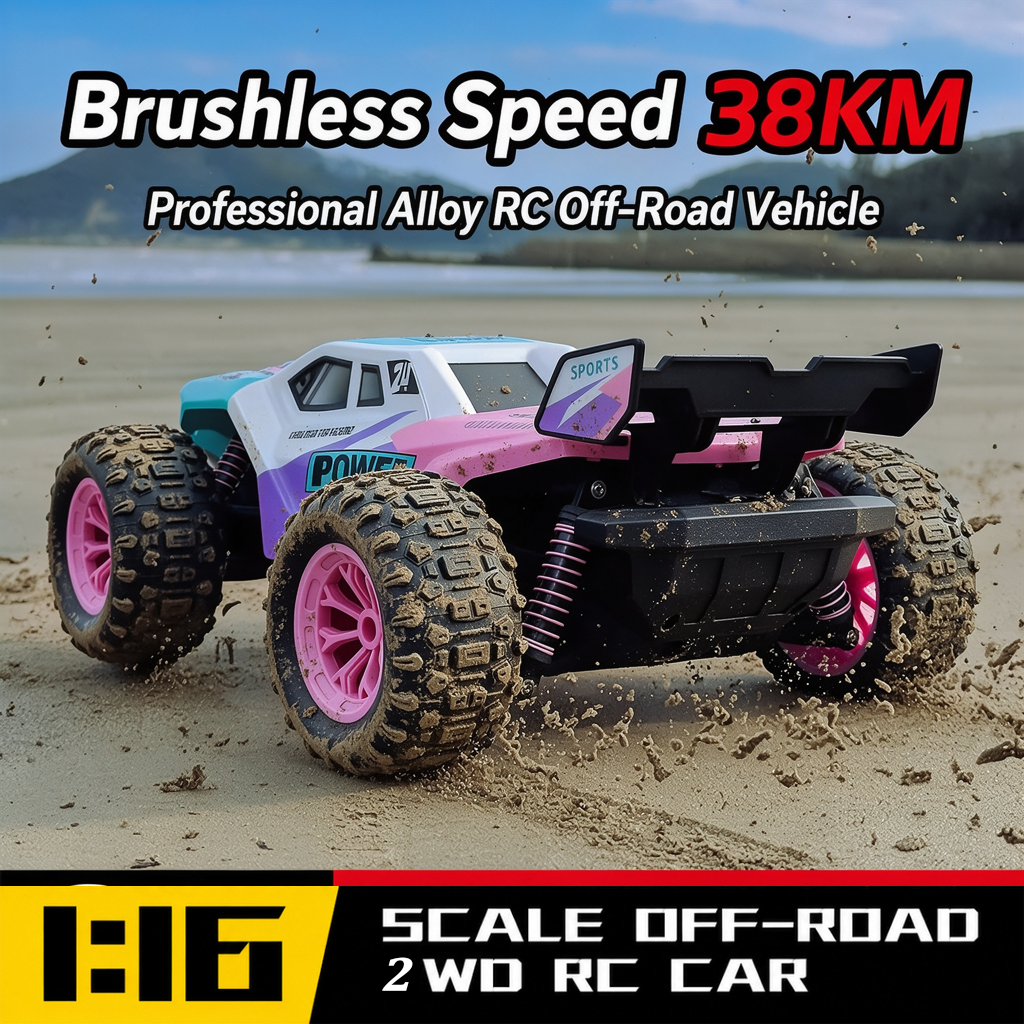 Rc Hobby Grade Truck - 新登場！1/16スケールの2.4GHzリモコン操作式モンスタートラック。最高速度38km/hの4WDオフロードRCカー。LEDライト付きで、お子様から大人まで楽しめるおもちゃ。