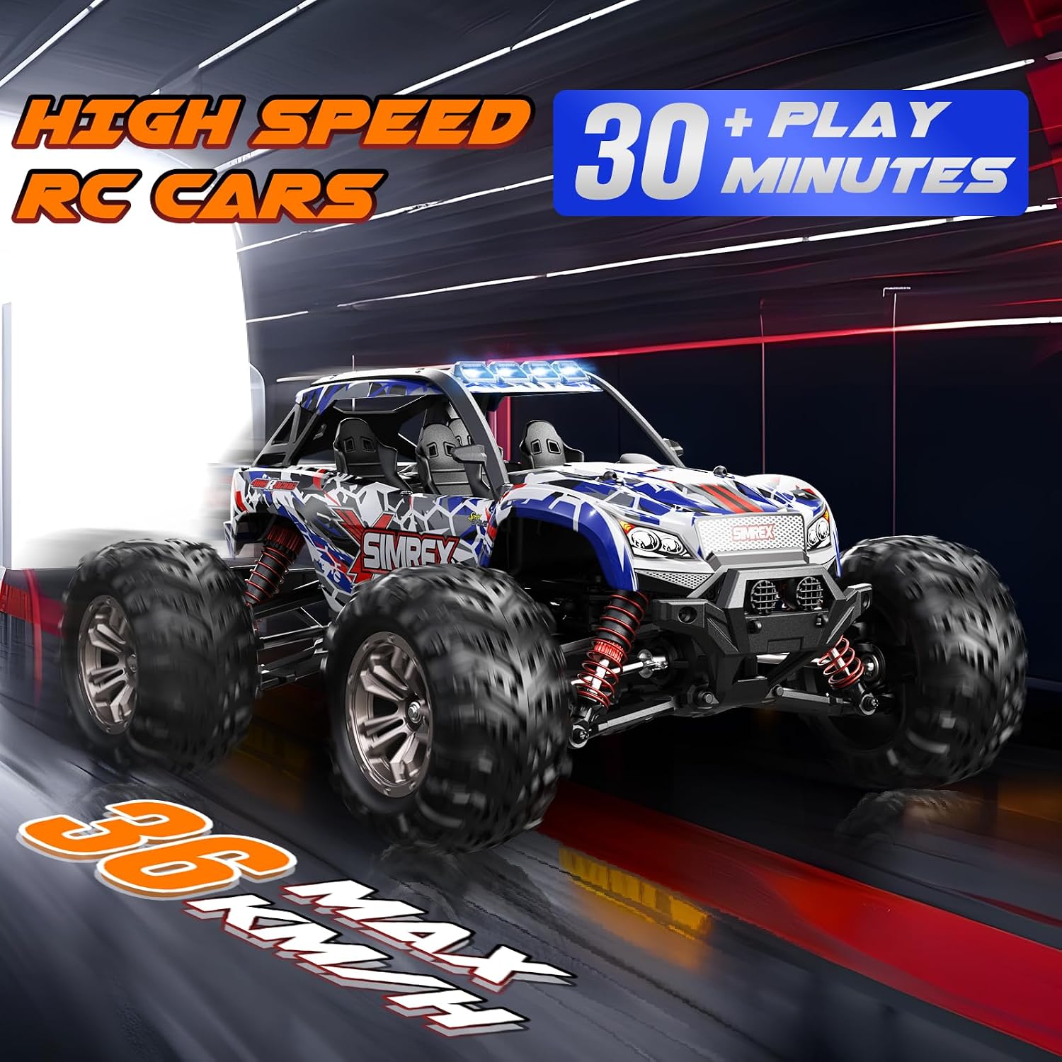 1/16スケールのホビーグレードRCカー。最高速度36km/ - Rc Hobby Grade Monster Truck のレビューと価格